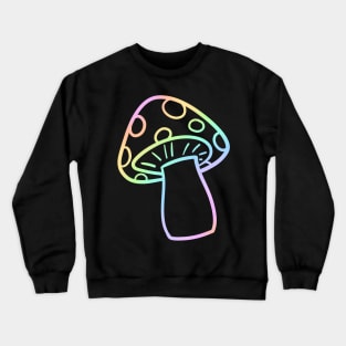 Pastel Rainbow Gradient Mushroom Crewneck Sweatshirt